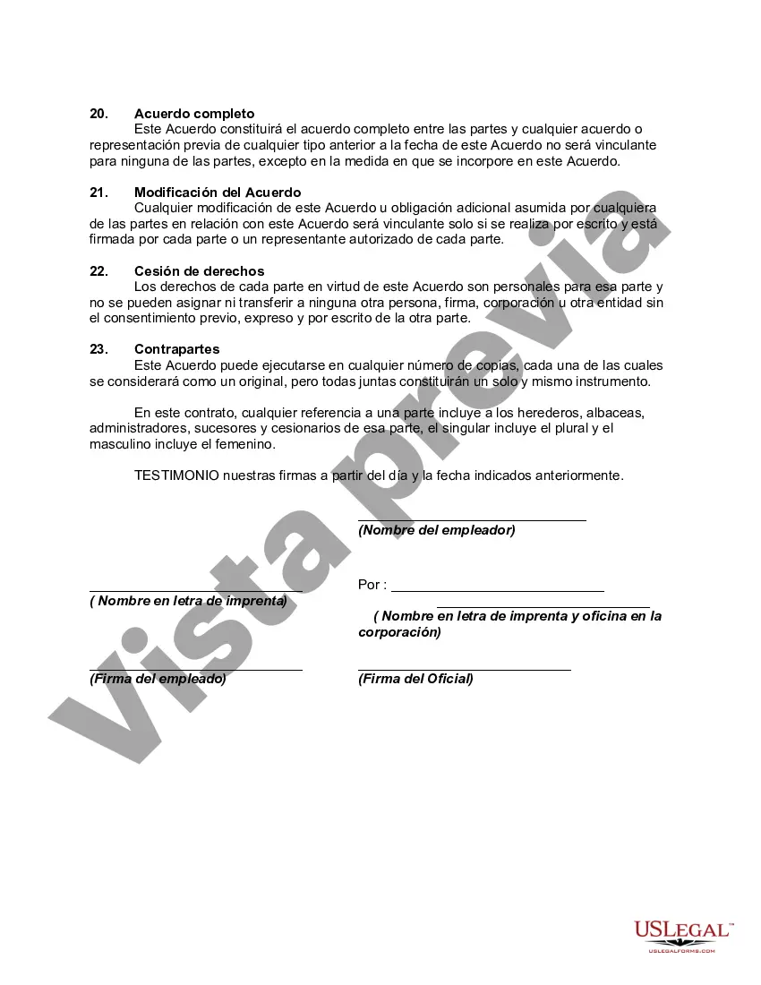 Preview Forma General de Contrato de Trabajo con Protección de Secretos Comerciales