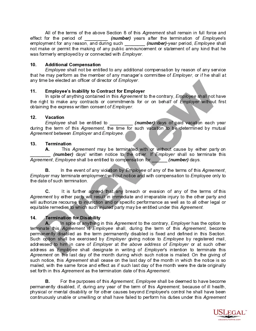 Get General Form of Employment Agreement with Trade Secrets Protection Preview General Form of Employment Agreement with Trade Secrets Protection