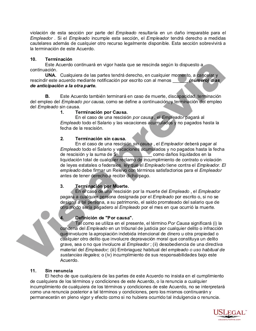 Preview Acuerdo de Trabajo con Ensamblador de Dispositivos Médicos Electromecánicos - Disposiciones de No Competencia y Confidencialidad