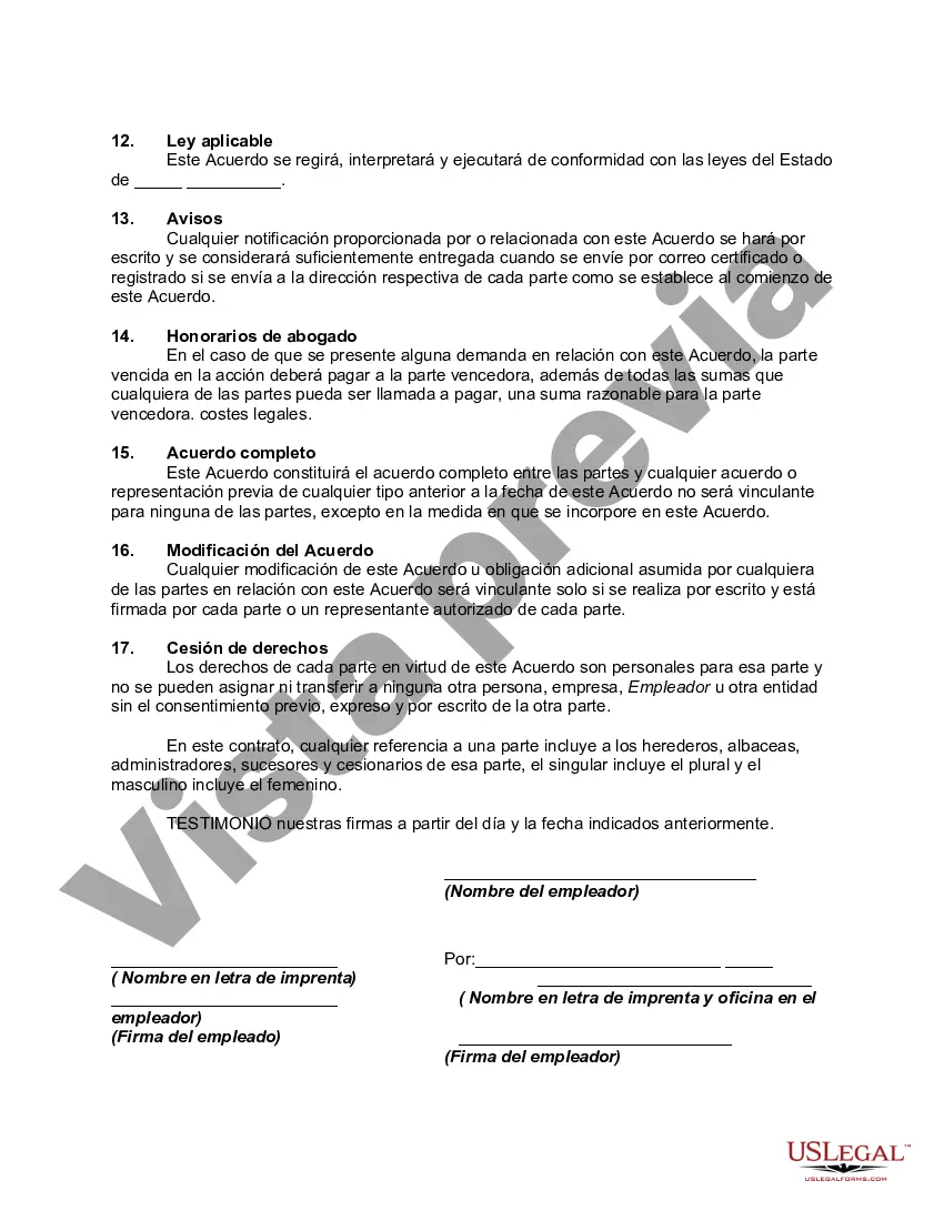 Preview Acuerdo de Trabajo con Ensamblador de Dispositivos Médicos Electromecánicos - Disposiciones de No Competencia y Confidencialidad
