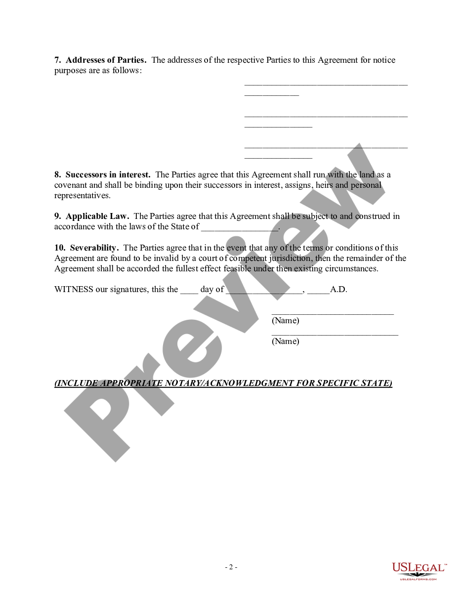 page 1 Road Maintenance Agreement preview
