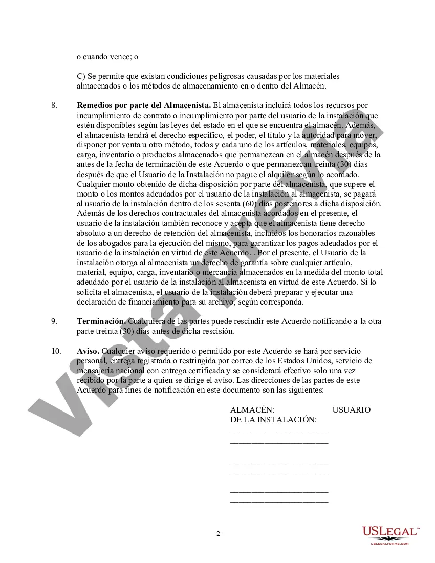 Preview Contrato de Depósito y Almacenamiento