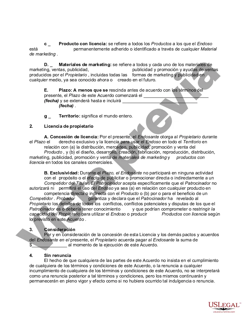 Preview Acuerdo para respaldar el producto