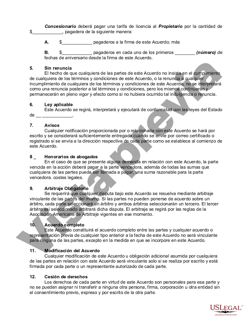 Get Licencia para el uso de un Copyright Preview Licencia para el uso de un Copyright