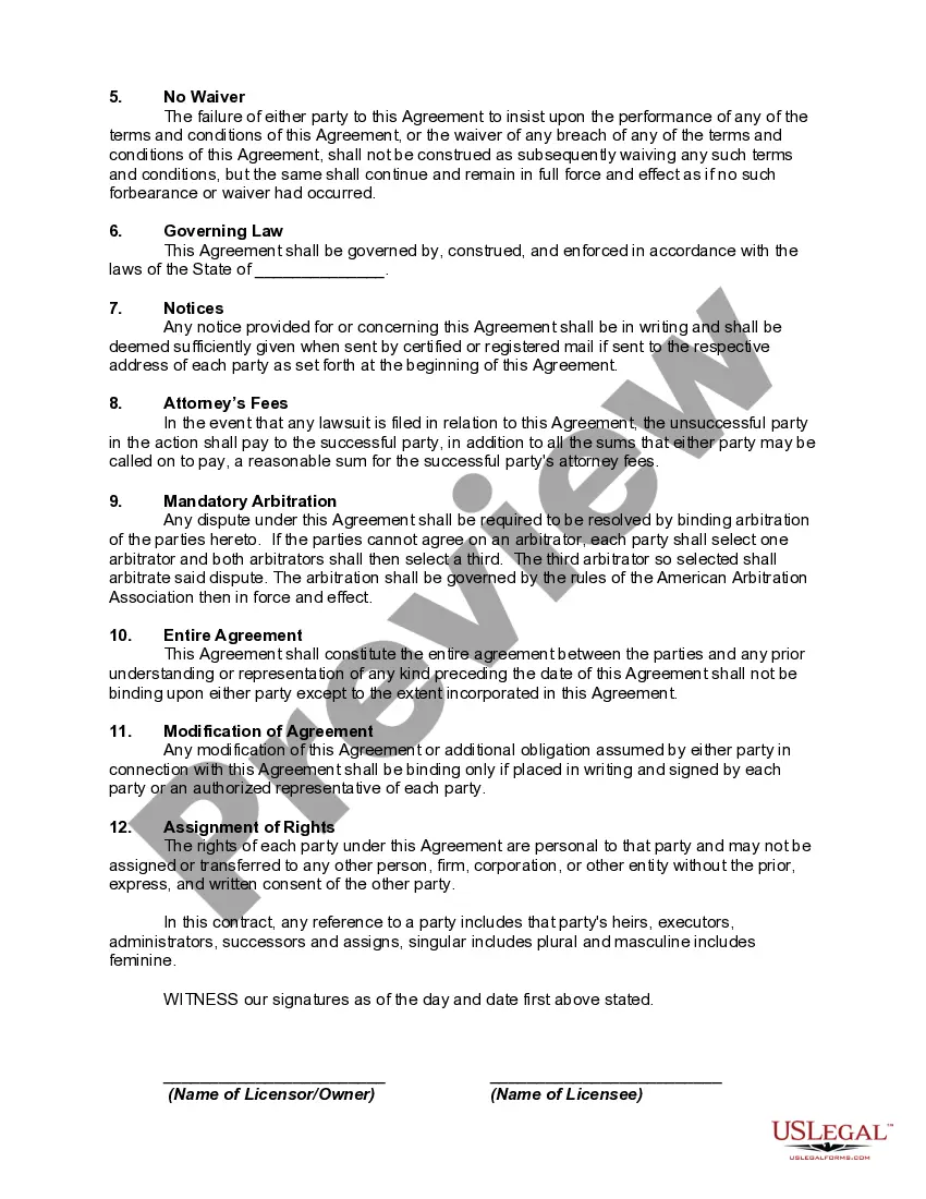 Get License for the use of a Copyright Preview License for the use of a Copyright