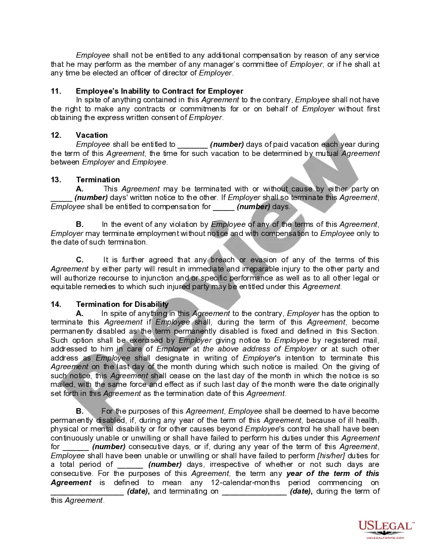 Preview Employment Agreement with Art Consultant