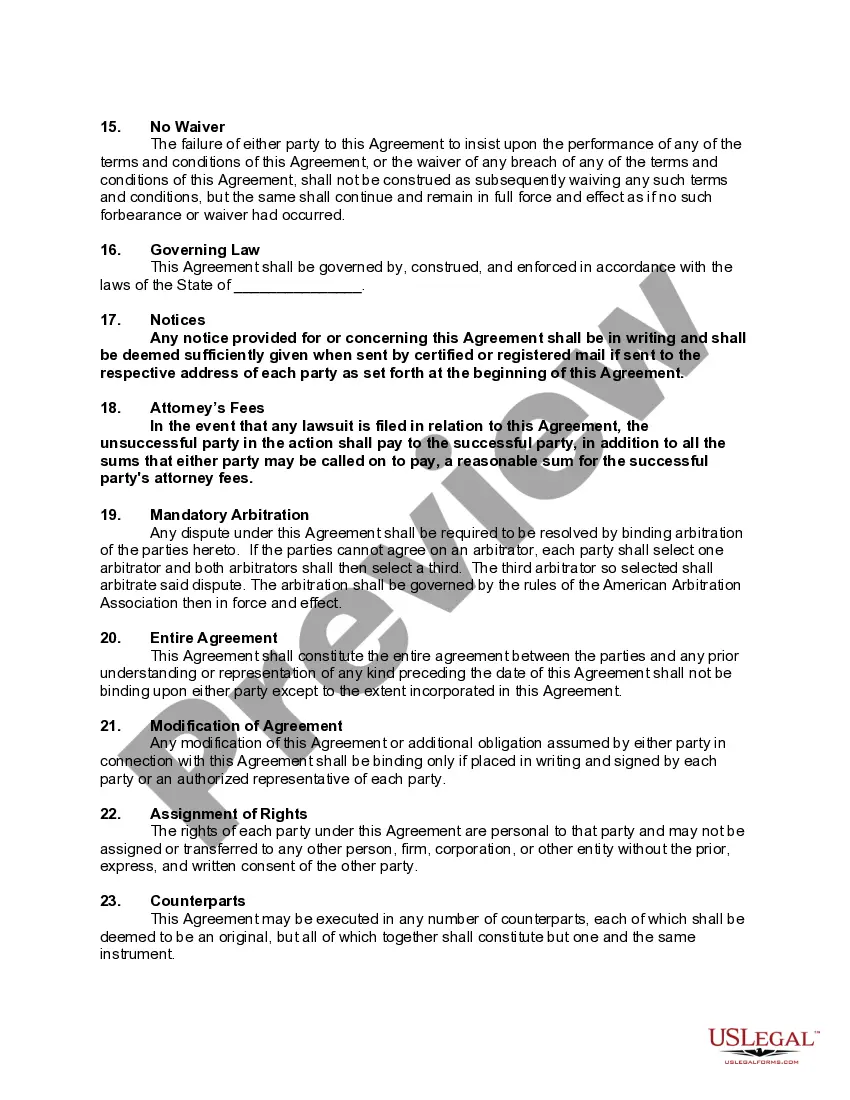 Preview Employment Agreement with Art Consultant