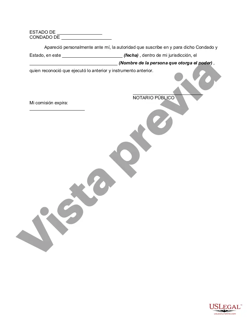 Preview Poder para recibir y endosar cheques