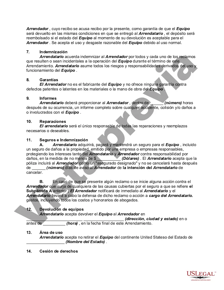 Preview Acuerdo de compra de arrendamiento de equipo