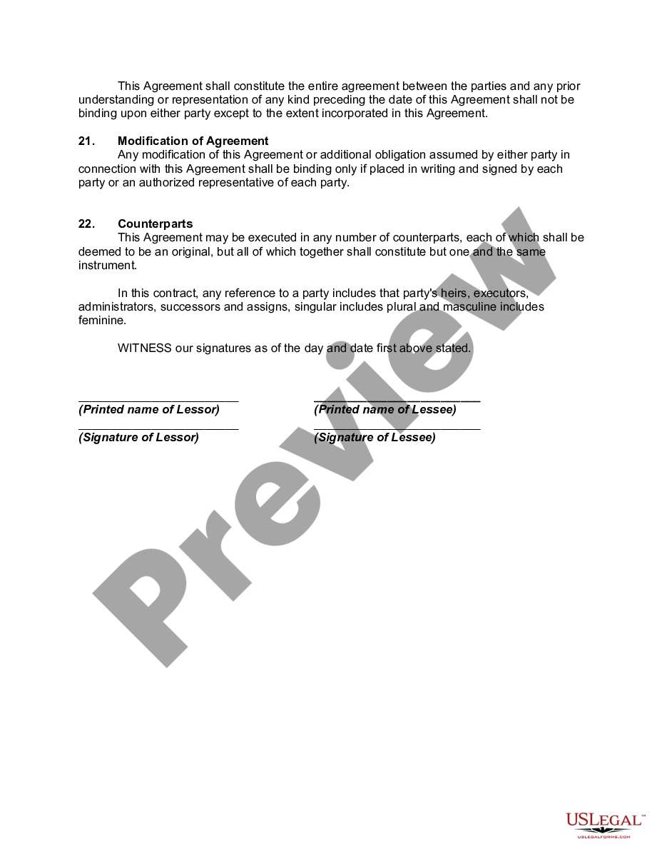 page 3 Lease or Rental Agreement of Equipment with Option to Purchase and Own - Lease or Rent to Own preview