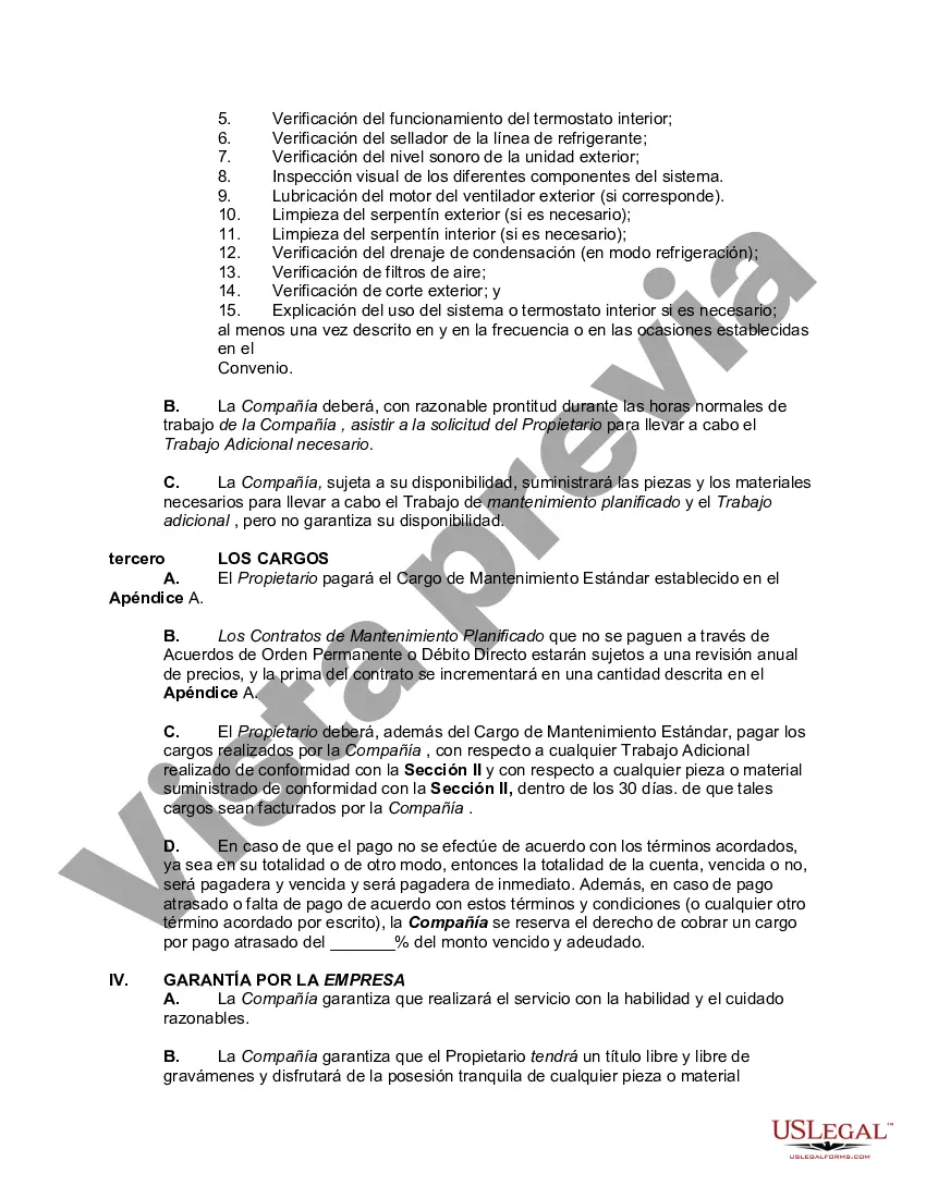 Preview Contrato de mantenimiento frigorífico planificado