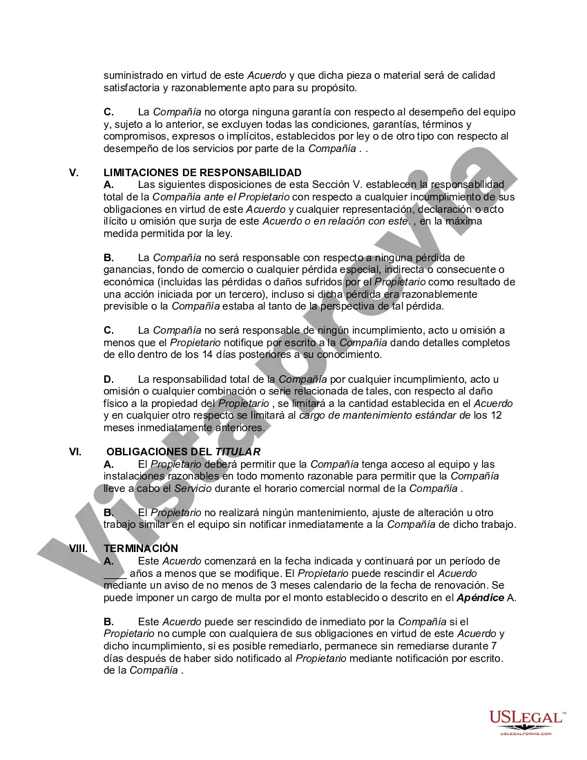Preview Contrato de mantenimiento frigorífico planificado