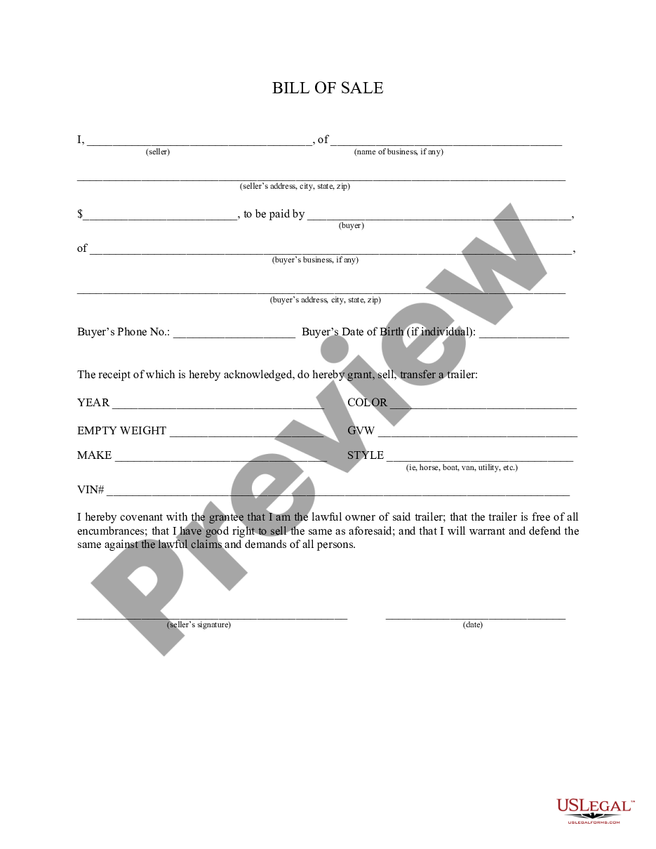 Bill Of Sale Us Legal Forms 7438