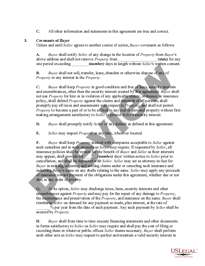 Get Sale of Personal Property with Security Agreement Preview Sale of Personal Property with Security Agreement
