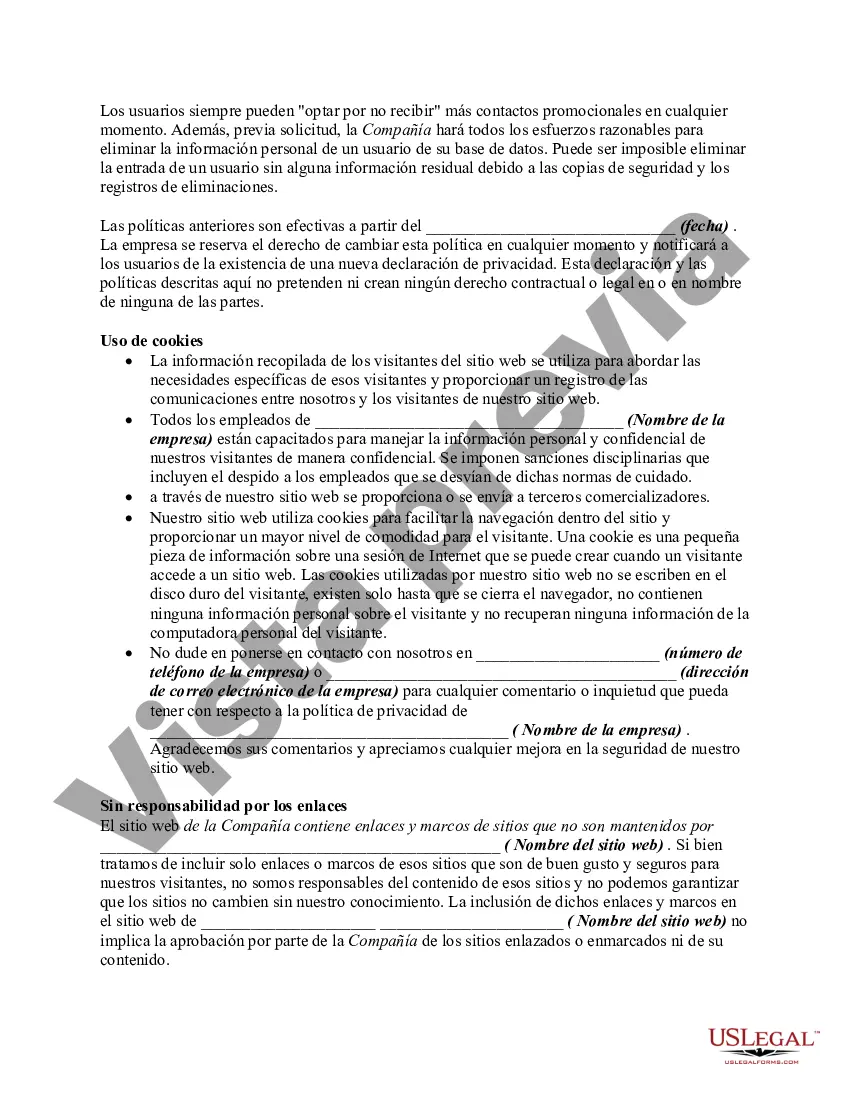 Preview Política de privacidad para sitios web que realizan subastas en línea