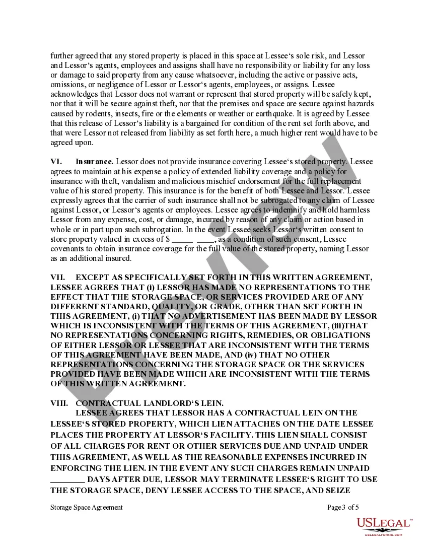 Get Storage Space Agreement Preview Storage Space Agreement