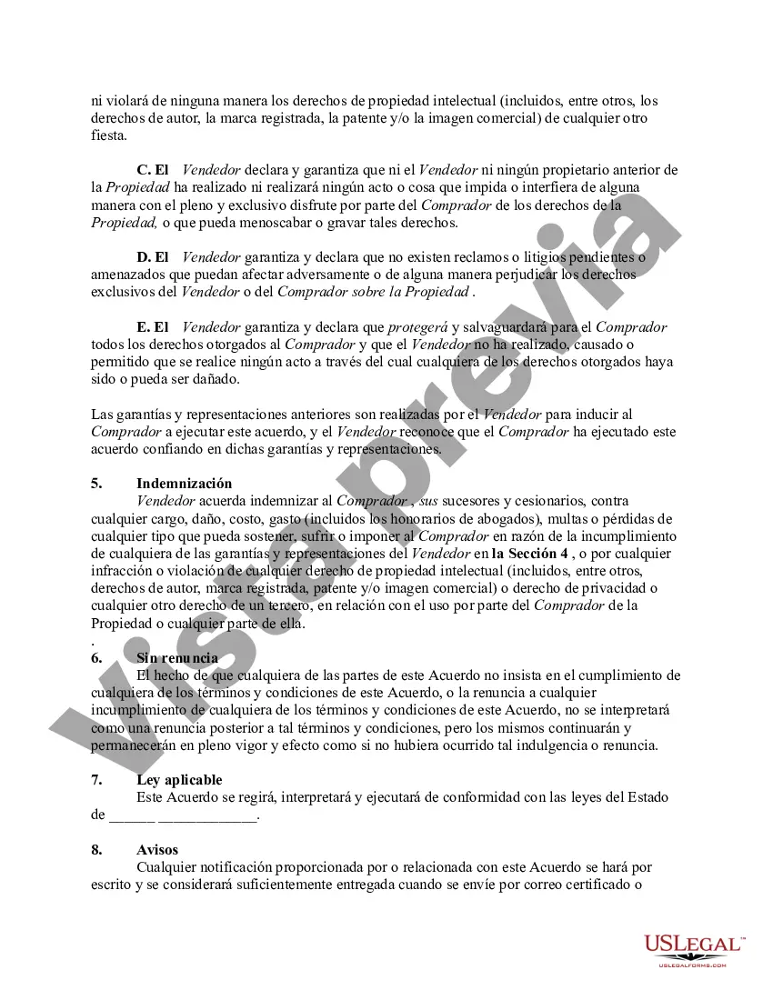 Preview Contrato de Venta de Bienes Muebles con Garantía Contra Infracciones