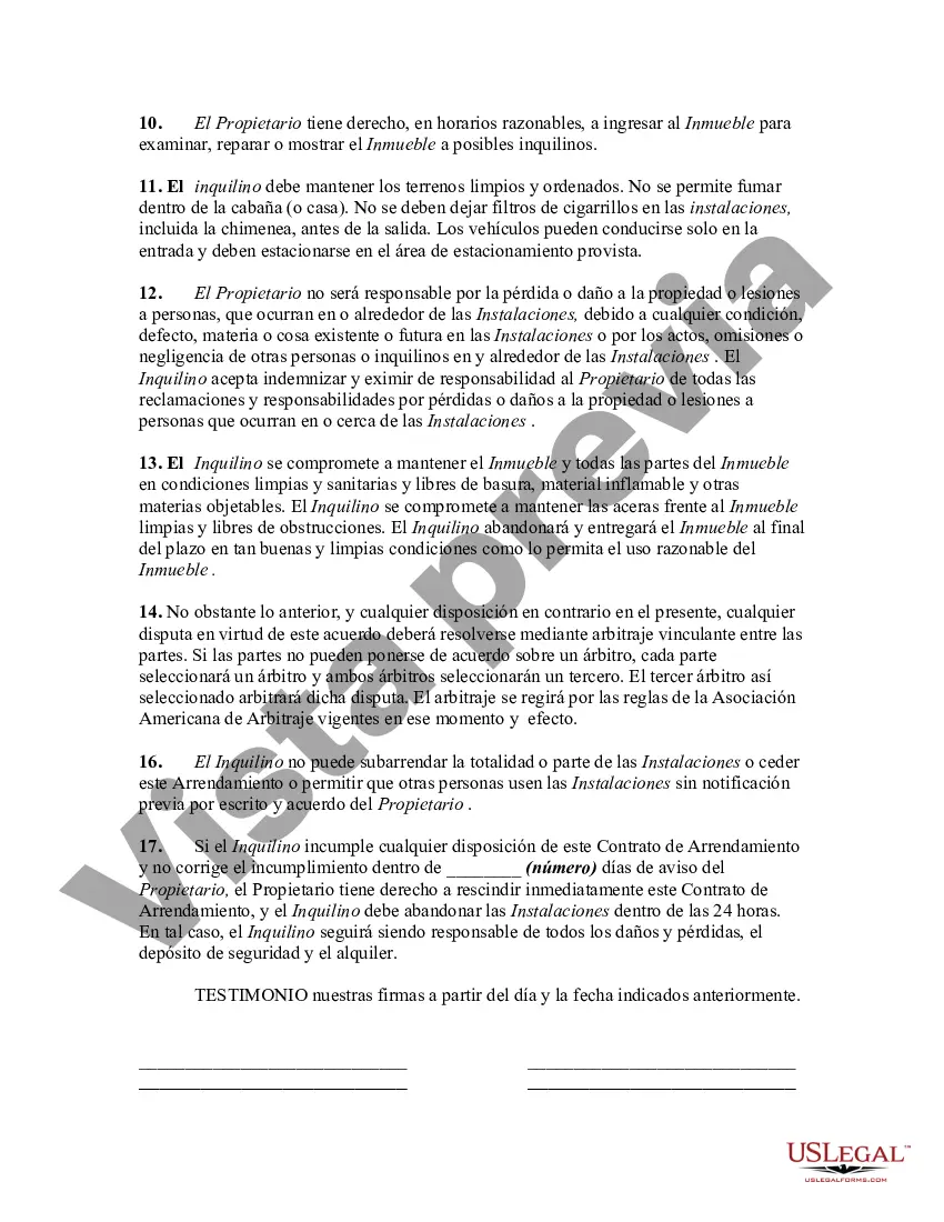Preview Acuerdo de Subinquilino y Renuncia de Responsabilidad a Favor del Inquilino