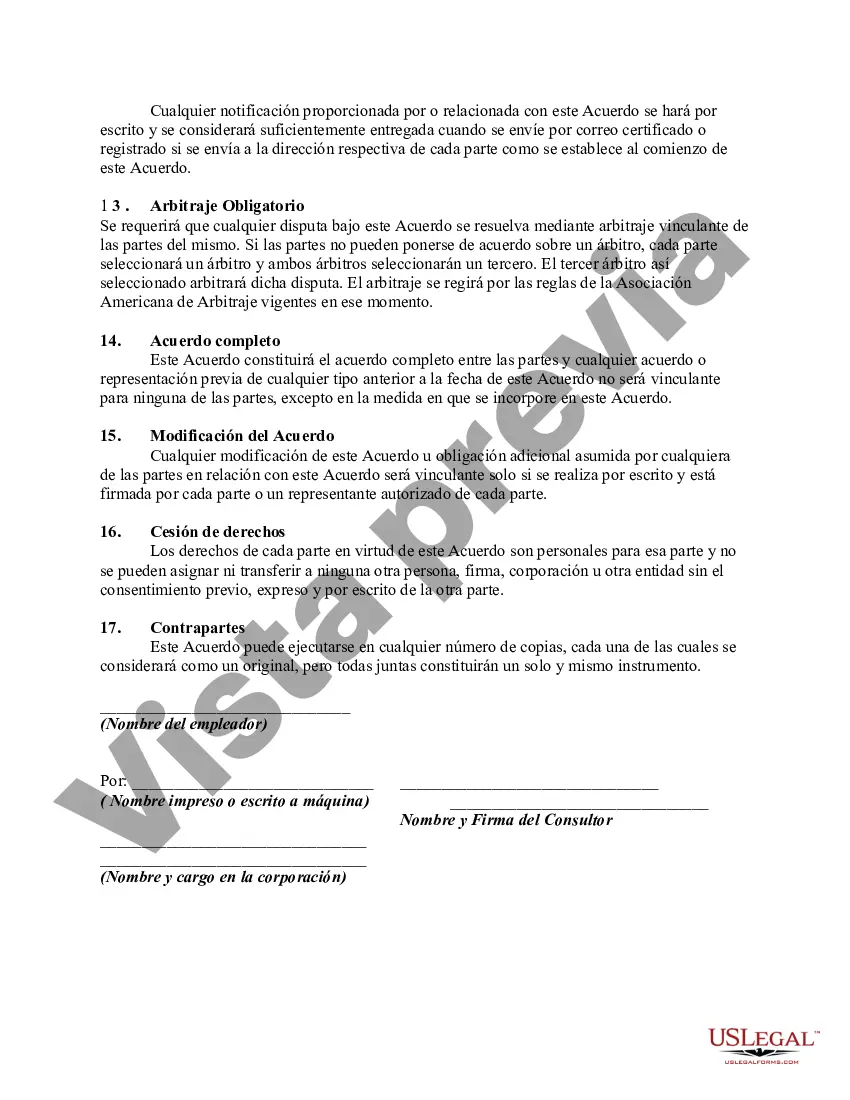 Preview Contrato con Consultor como Trabajador por Cuenta Propia Independiente con Acuerdo de Confidencialidad y Pacto de No Competir