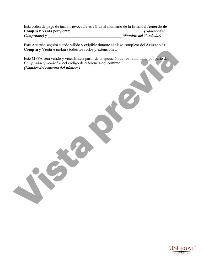Preview Acuerdo maestro irrevocable de protección de tarifas y Acuerdo de confidencialidad de no elusión