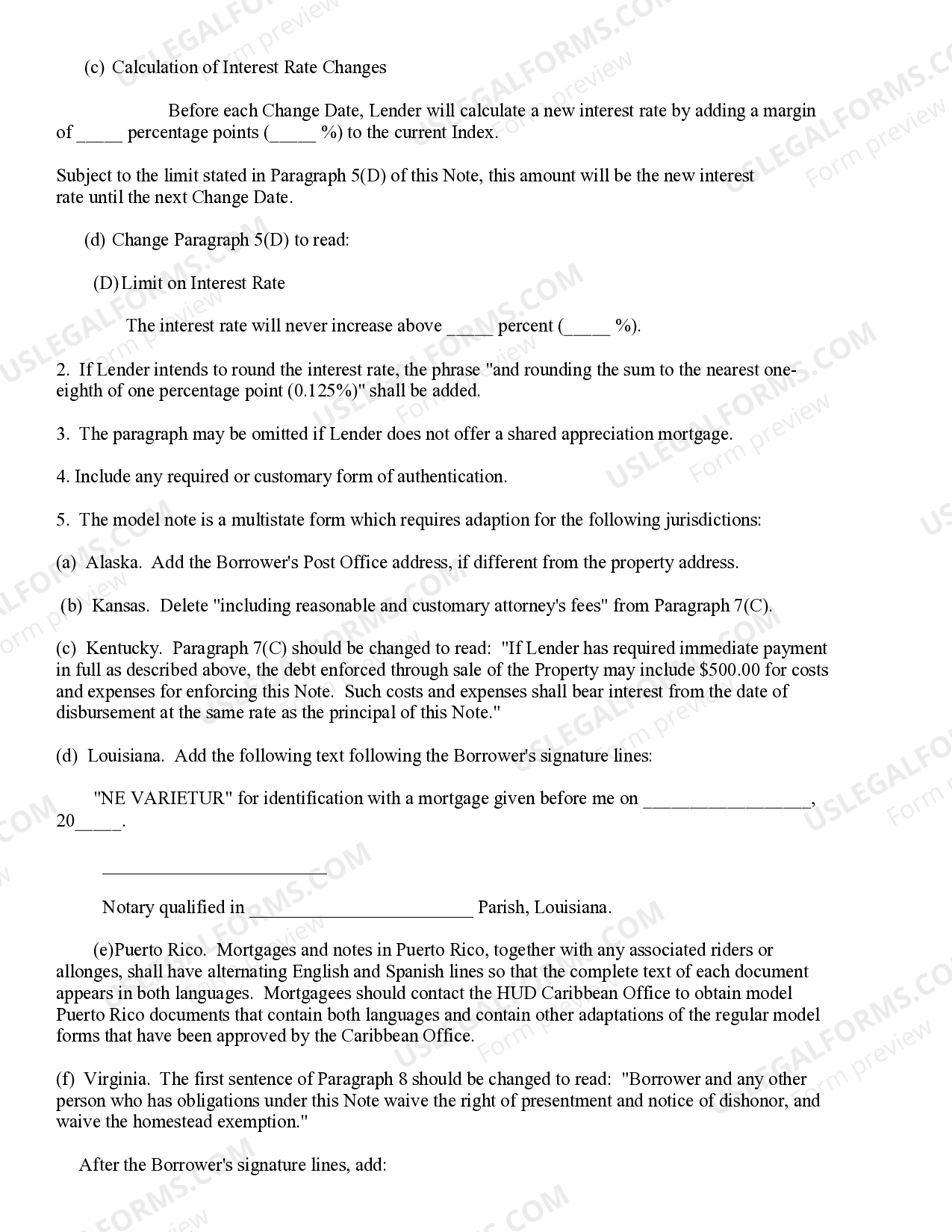 Model Adjustable Rate Note - Home Equity Conversion | US Legal Forms