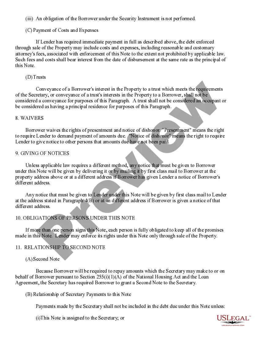 Preview Model Adjustable Rate Note - Home Equity Conversion