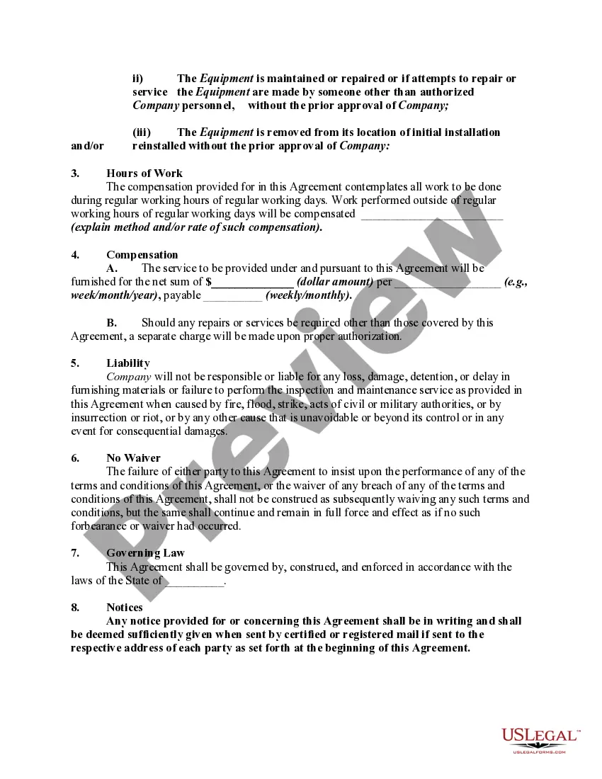 Get Agreement to Maintain and Service Medical Equipment Preview Agreement to Maintain and Service Medical Equipment
