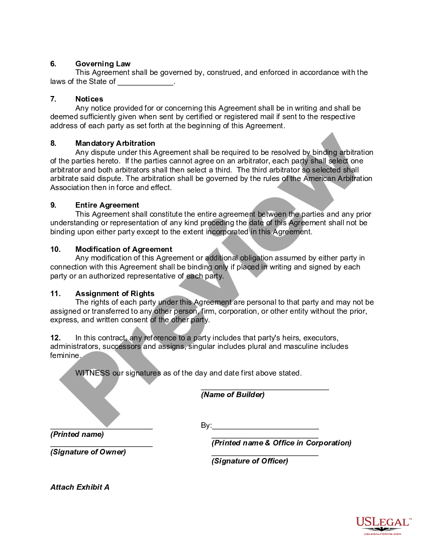 Compensation for Change Orders and Builder Allowance Overages ...