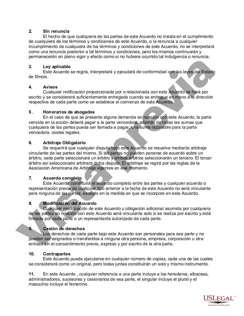 Preview Acuerdo entre las partes que viven juntas pero permanecen solteras con respecto a la distribución de los ingresos por la venta de la residencia