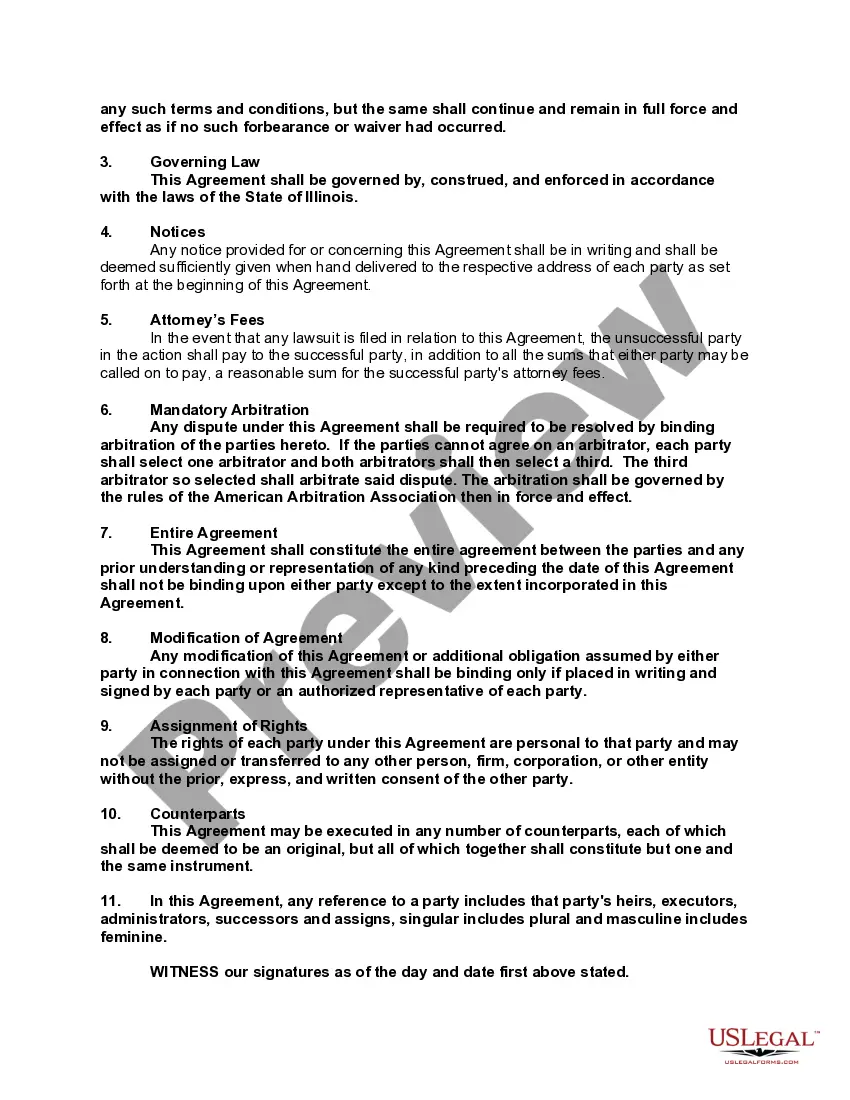 Preview Agreement between Parties Living Together but Remaining Unmarried with Regard to Distribution of Proceeds upon Sale of Residence