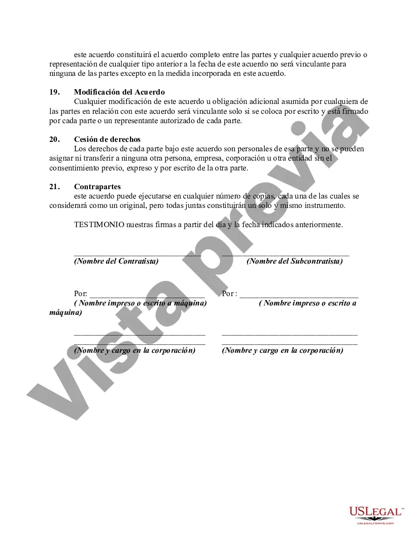 Preview Acuerdo para subcontratar la construcción de acero para el fabricante de acero