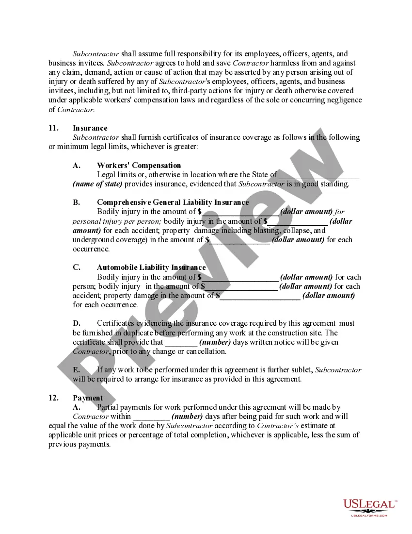 Get Agreement to Subcontract Steel Erection for the Steel Fabricator Preview Agreement to Subcontract Steel Erection for the Steel Fabricator