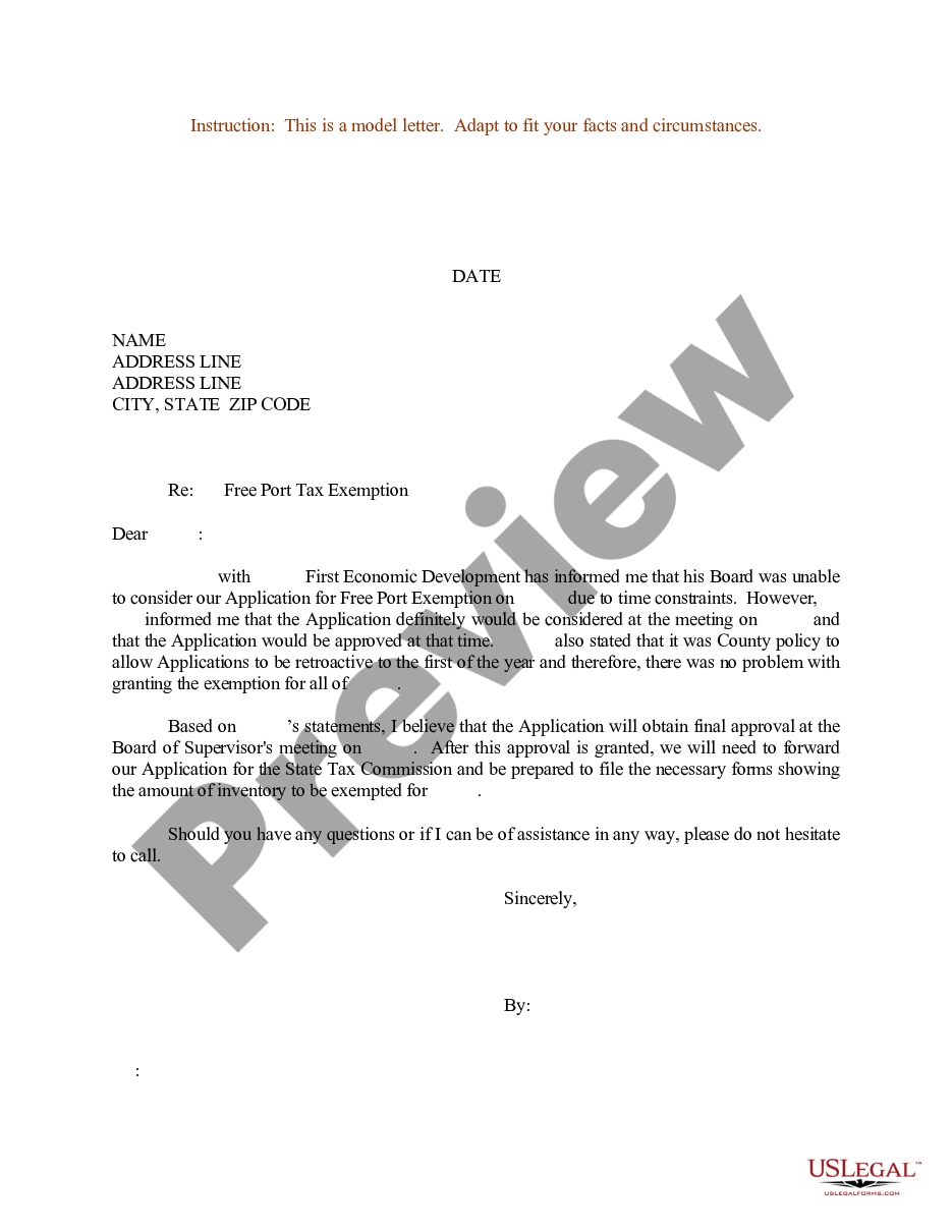 tarrant-texas-sample-letter-concerning-free-port-tax-exemption-us