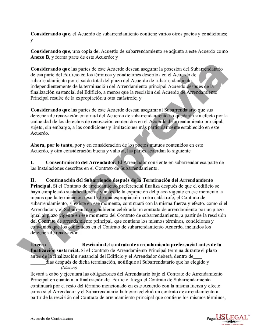 Preview Contrato de depósito entre el arrendador y el subarrendatario del arrendatario