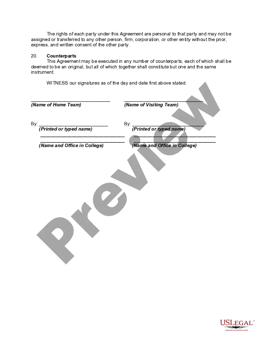 Preview American Collegiate Hockey Association Game Contract