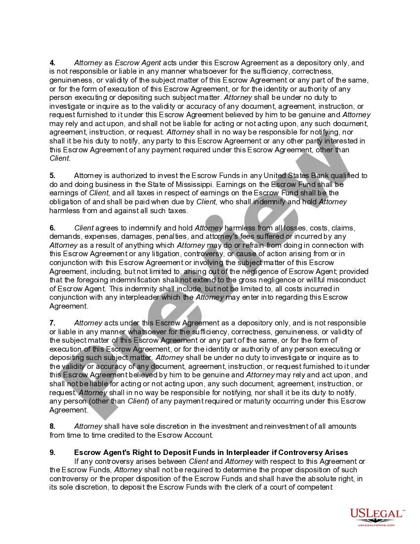 Get Escrow Agreement for Sale of Real Property - Deposit of Estimated Purchase Prices Preview Escrow Agreement for Sale of Real Property - Deposit of Estimated Purchase Prices