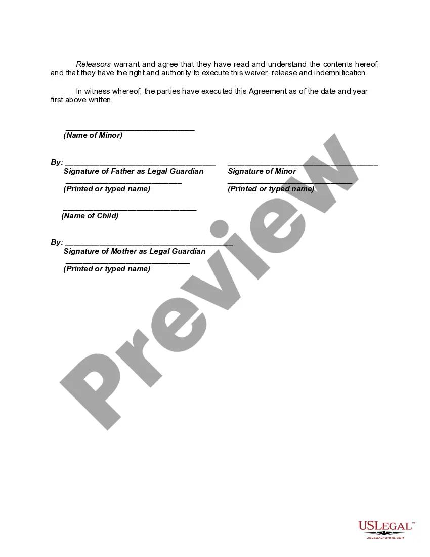 Get Waiver, Release and Authorization to Use Name of Minor In Book to be Published as Part of School Project Preview Waiver, Release and Authorization to Use Name of Minor In Book to be Published as Part of School Project