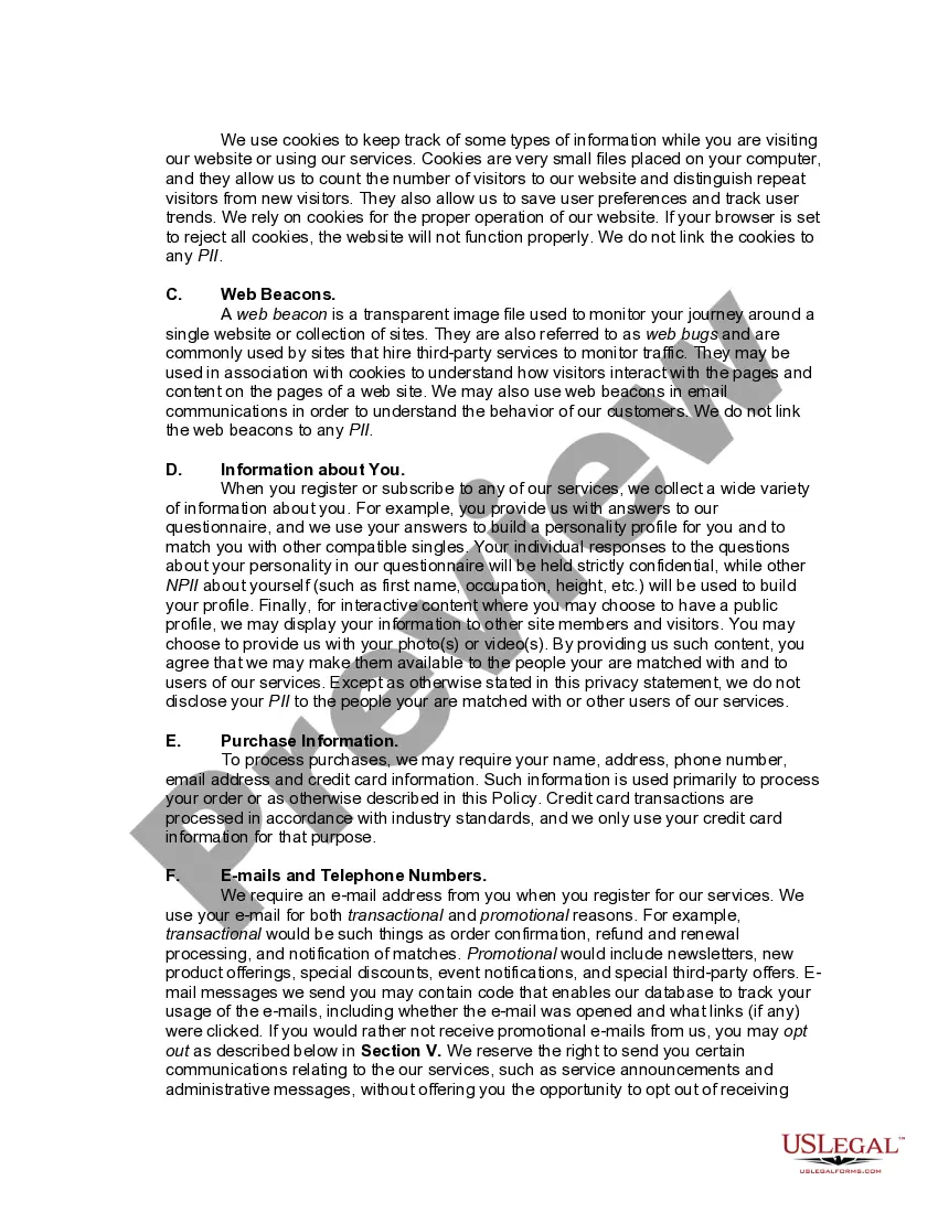 Get Privacy Statement of Owner of Website Preview Privacy Statement of Owner of Website