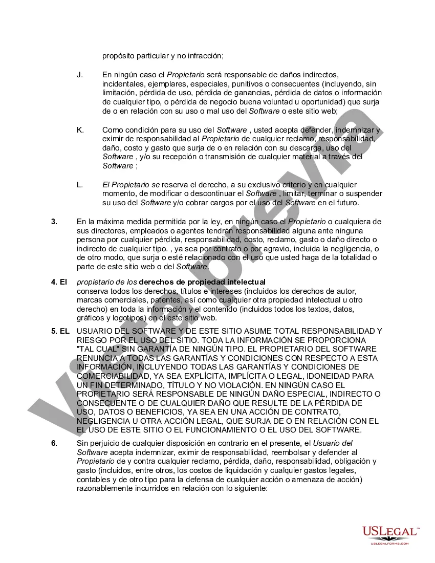 Preview Descargo de responsabilidad y condiciones de uso