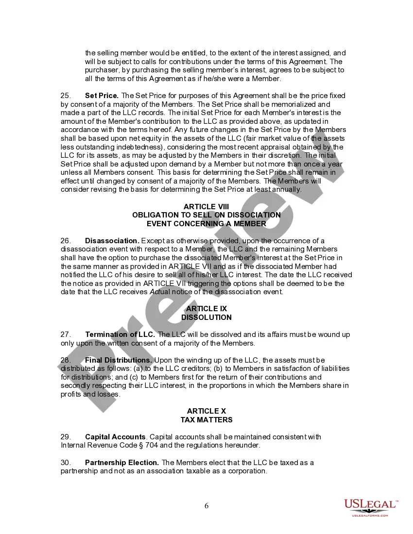Get Operating Agreement for States who have Adopted the Uniform Limited Liability Act and the Revised Uniform Limited Liability Act Preview Operating Agreement for States who have Adopted the Uniform Limited Liability Act and the Revised Uniform Limited Liability Act