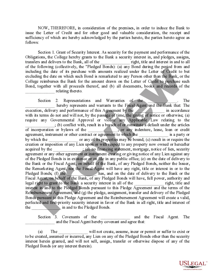 Preview Pledge Agreement College