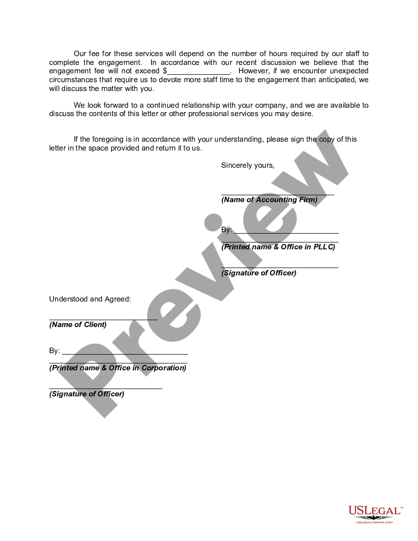 Engagement Letter For Review Of Financial Statements And Compilation By Accounting Firm 7389