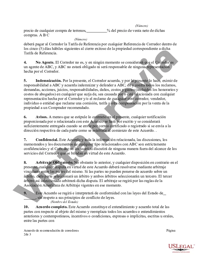 Preview Acuerdo de referencia de corredor