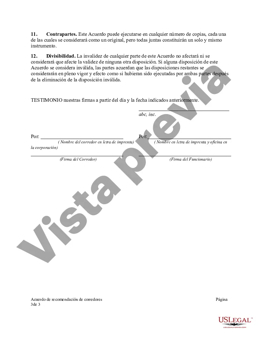 Preview Acuerdo de referencia de corredor