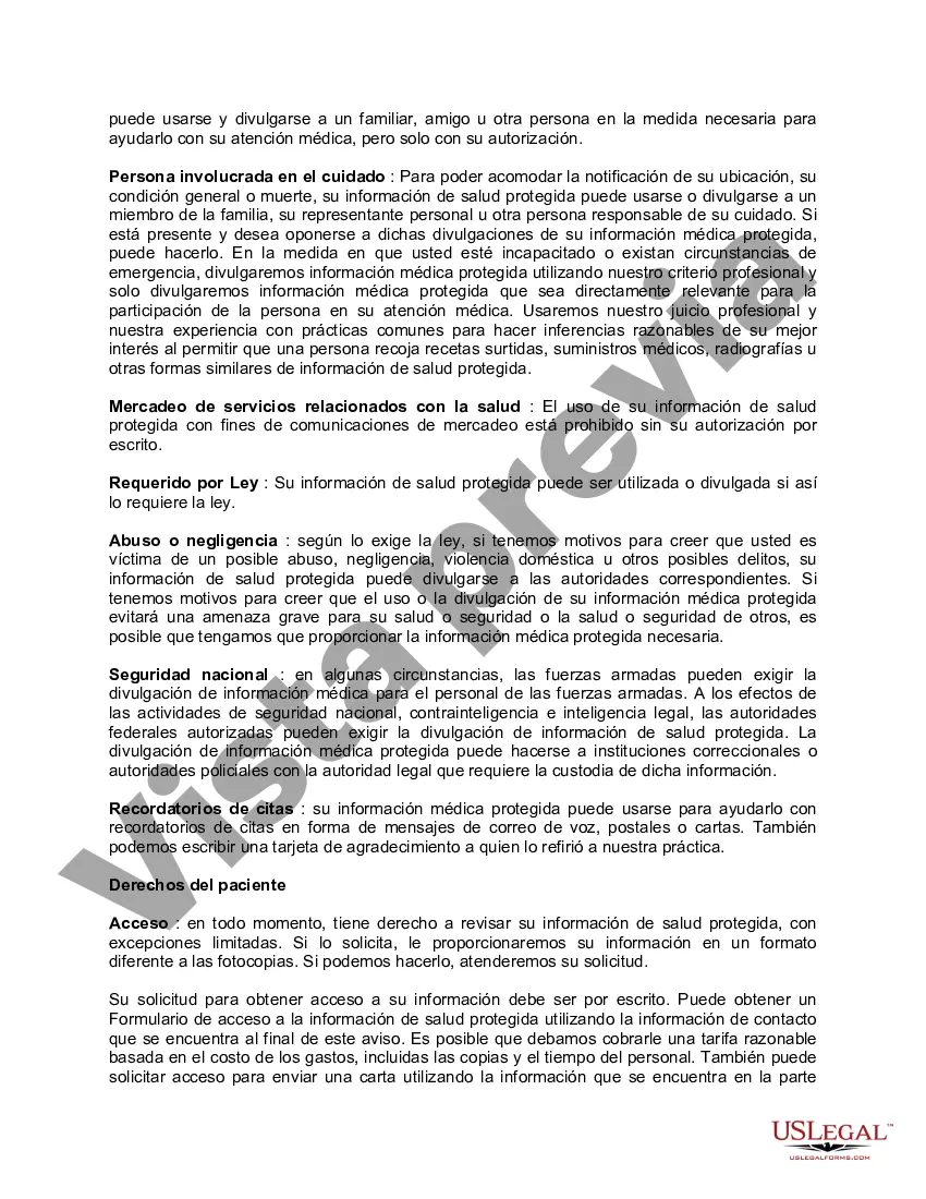 Preview Aviso de Políticas de Privacidad Respecto a la Clínica de Acupuntura