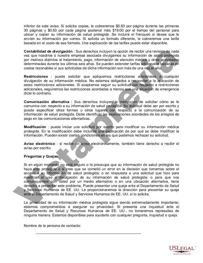 Preview Aviso de Políticas de Privacidad Respecto a la Clínica de Acupuntura