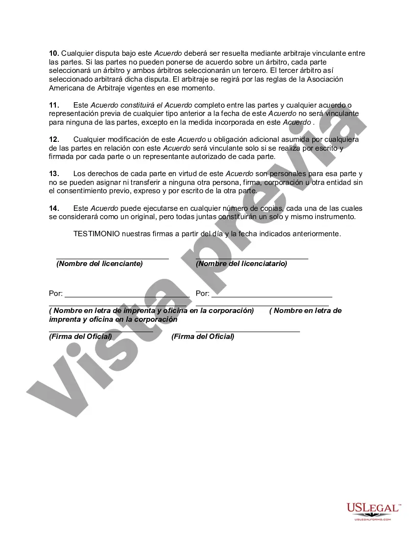 Preview Acuerdo que otorga una licencia exclusiva para vender una línea de ropa con reserva de derecho por parte del licenciante para vender el producto con licencia
