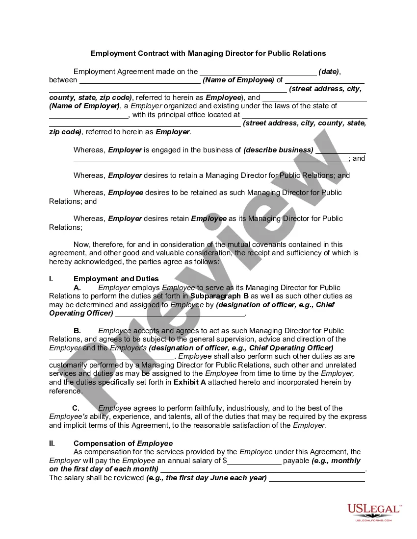 kansas-employment-contract-with-managing-director-for-public-relations