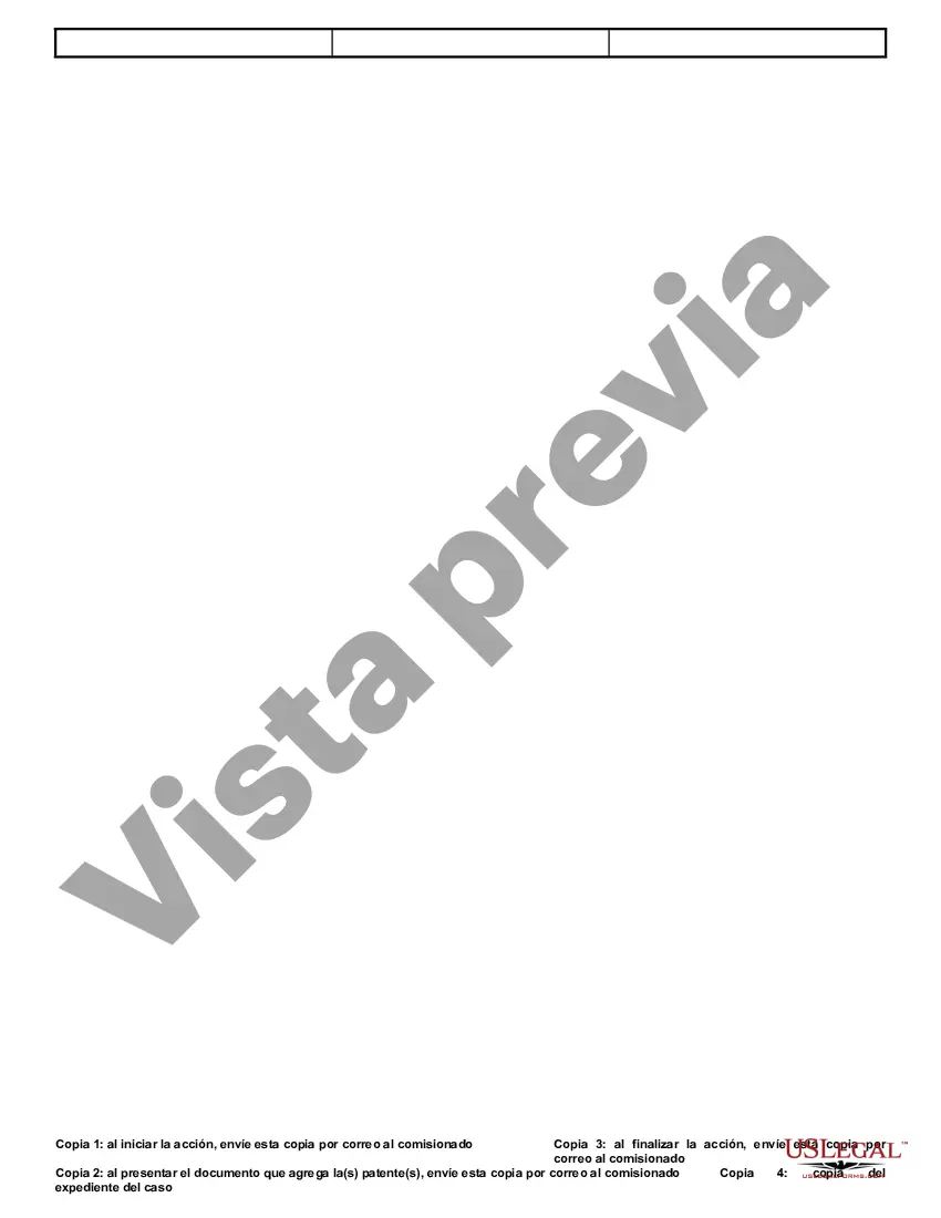 Preview Informe sobre la presentación o determinación de una acción relativa a una patente