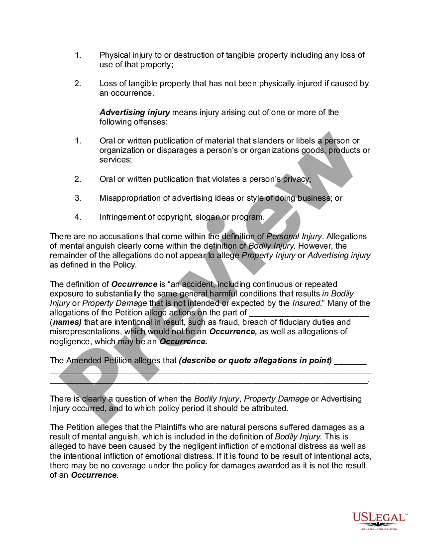 Reservation of Rights Letter Reservation Rights Letter US Legal Forms